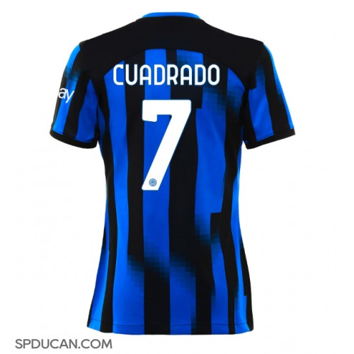 Zenski Nogometni Dres Inter Milan Juan Cuadrado #7 Domaci 2023-24 Kratak Rukav